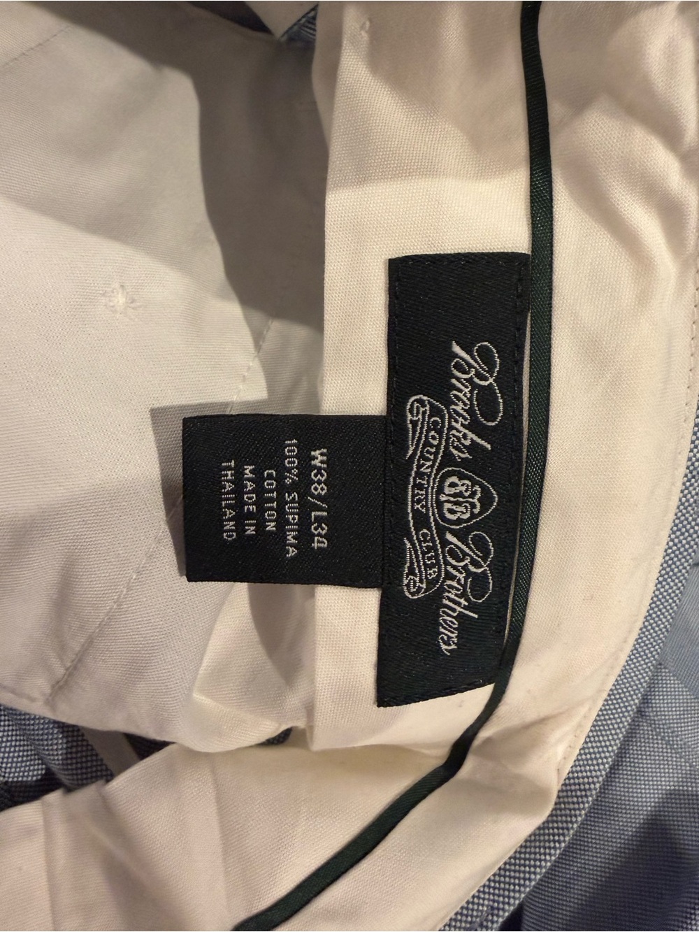 Brooks Brothers Country Club Oxford Cloth Blue Pants - Picture 4 of 6